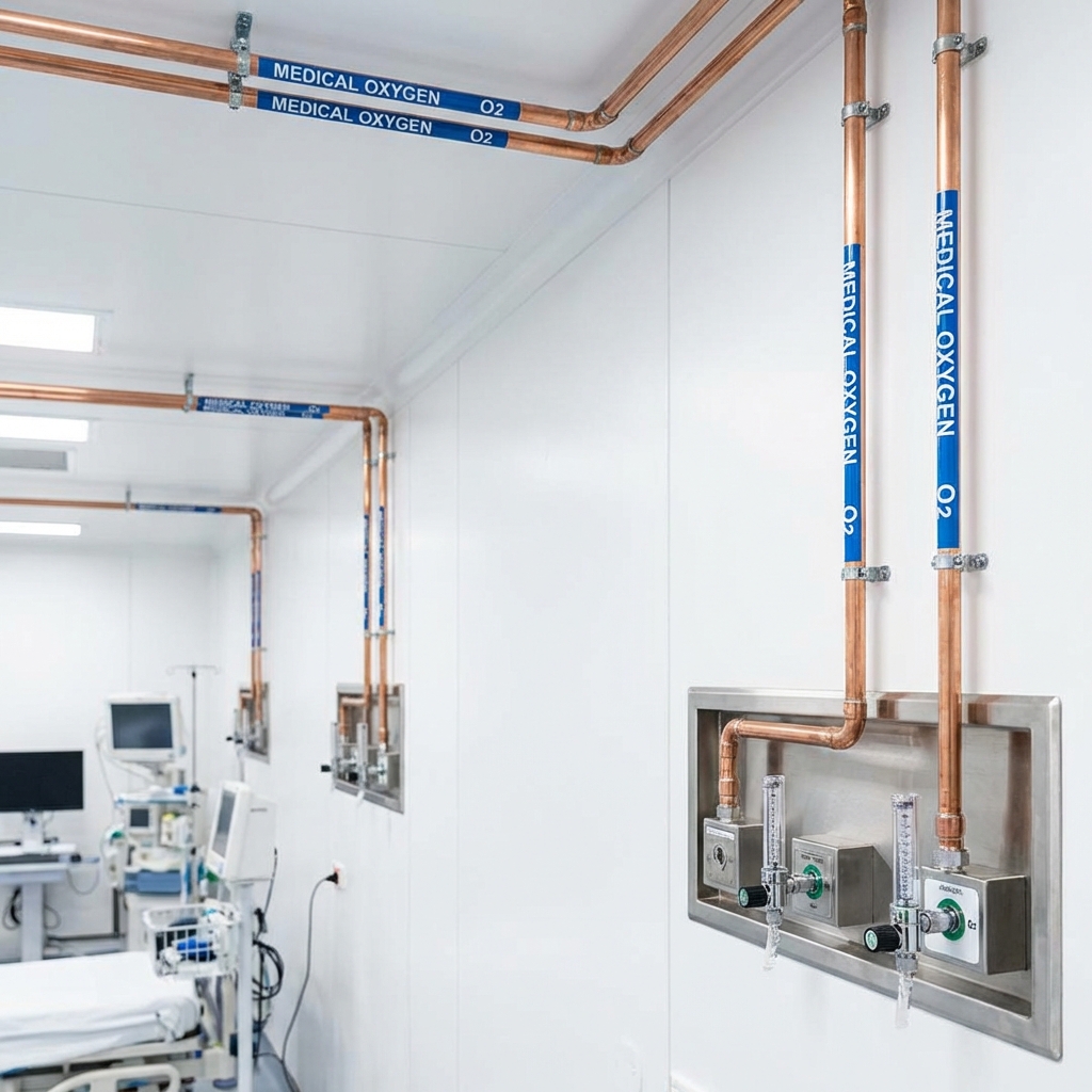 Medical Oxygen Pipeline Installation in ICU